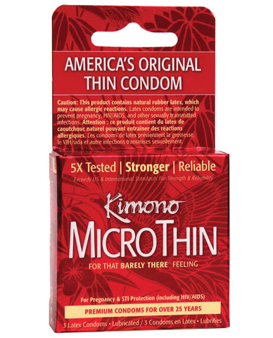 Kimono Micro Thin Condoms, 3 pack