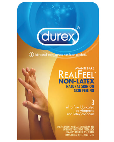Durex Avanti Bare Real Feel Non Latex Condoms, 3 pack
