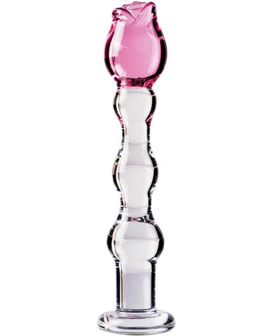 Pipedream Icicles No. 12, Clear with Rose Tip